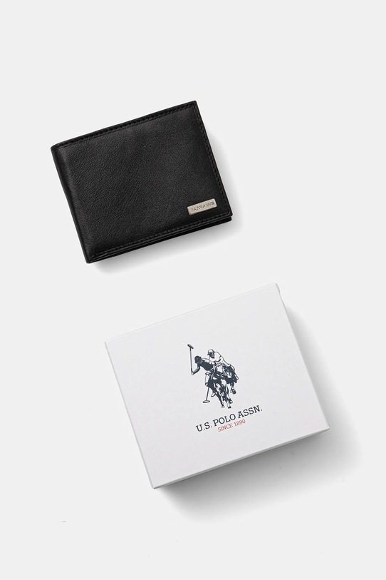 U.S. Polo Assn. portofel de piele Utah negru WEUUA2614MHA