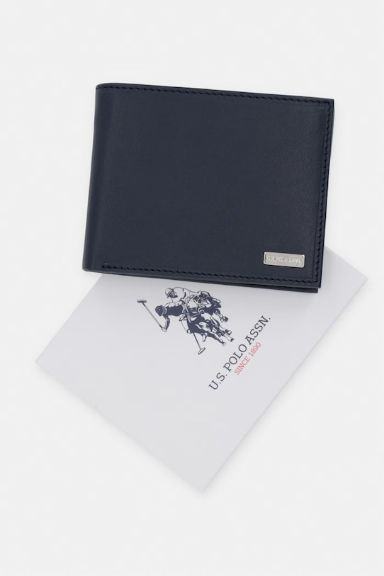Kožená peňaženka U.S. Polo Assn. Utah WEUUA2611MHA tmavomodrá