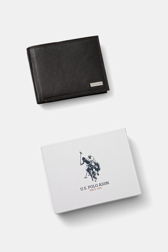 U.S. Polo Assn. portfel skórzany Utah brązowy WEUUA2611MHA