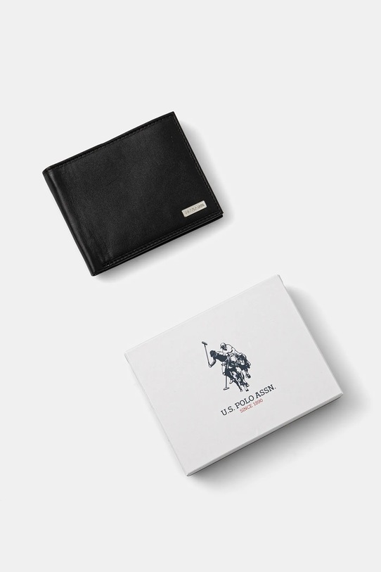 Шкіряний гаманець U.S. Polo Assn. Utah чорний WEUUA2611MHA