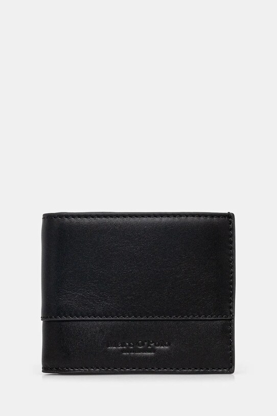 Δερμάτινο πορτοφόλι Marc O'Polo λείο δέρμα μαύρο 50229915701141