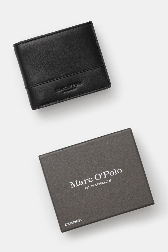 Δερμάτινο πορτοφόλι Marc O'Polo μαύρο 50229915701141