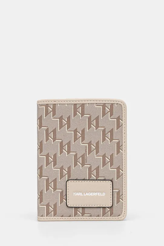 Гаманець Karl Lagerfeld імітація лицьової шкіри бежевий A1W32071