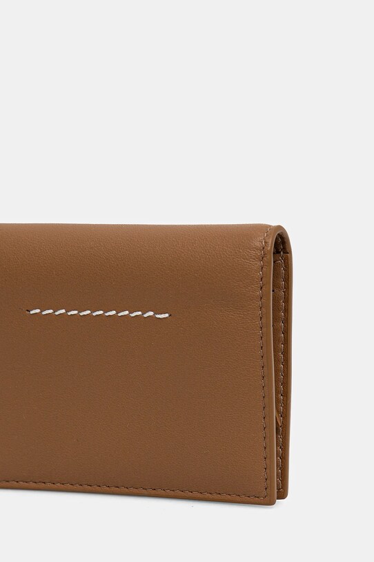 Kožená peňaženka MM6 Maison Margiela SA5UI0015.P7258 hnedá SS25