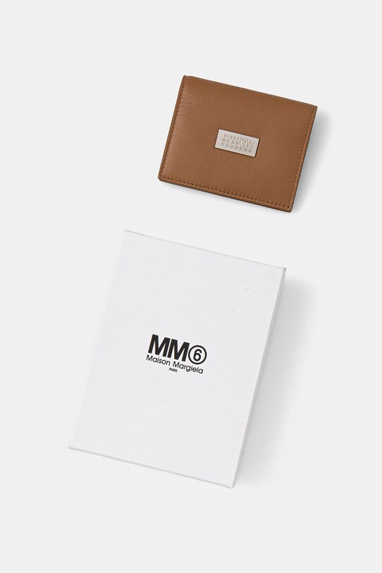 Kožená peňaženka MM6 Maison Margiela hnedá SA5UI0015.P7258