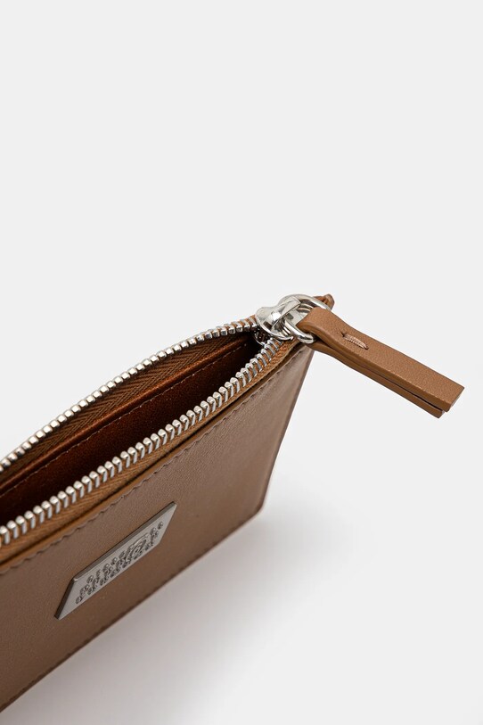 Kožená peněženka MM6 Maison Margiela hnědá SA5UI0016.P7258