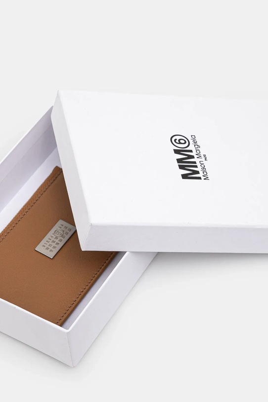 MM6 Maison Margiela portofel de piele SA5UI0016.P7258 maro