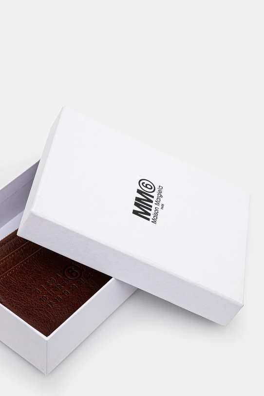 Δερμάτινο πορτοφόλι MM6 Maison Margiela SA5UI0021.P7253 καφέ