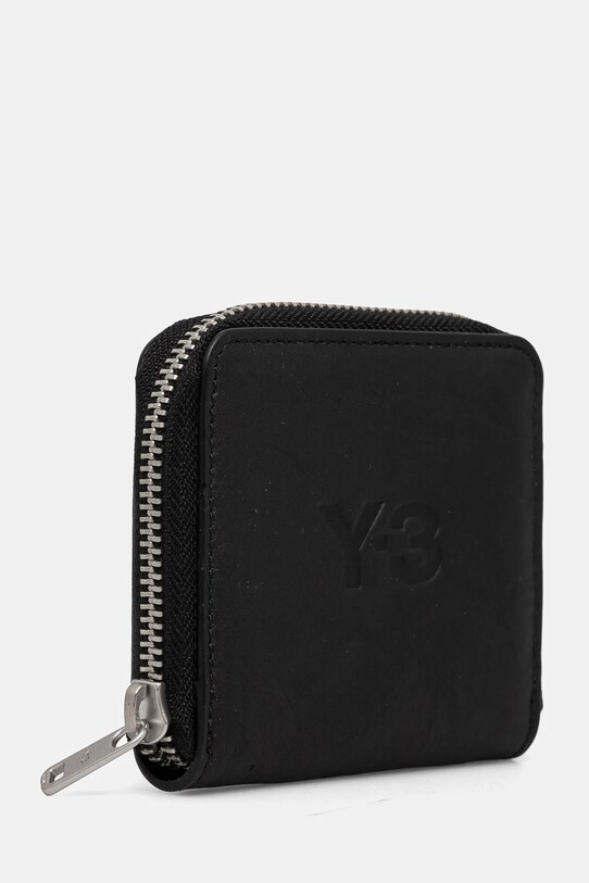Кожен портфейл Y-3 Crinkle Leather Wallet JD2895 черен SS25