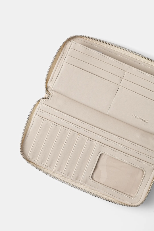 Desigual portfel DEJAVU FIONA ECRU 25SAYP13 beżowy SS25