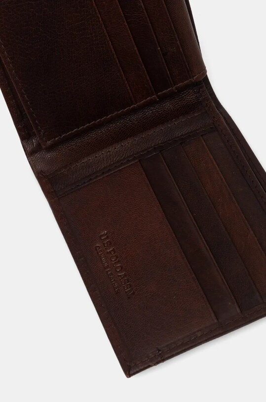 Αξεσουάρ Δερμάτινο πορτοφόλι U.S. Polo Assn. Sti.H Wallet AIUS82353MHA καφέ