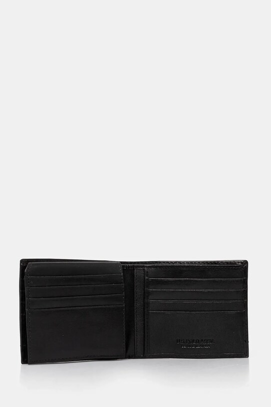 Δερμάτινο πορτοφόλι U.S. Polo Assn. Sti.H Wallet AIUS82353MHA μαύρο SS25