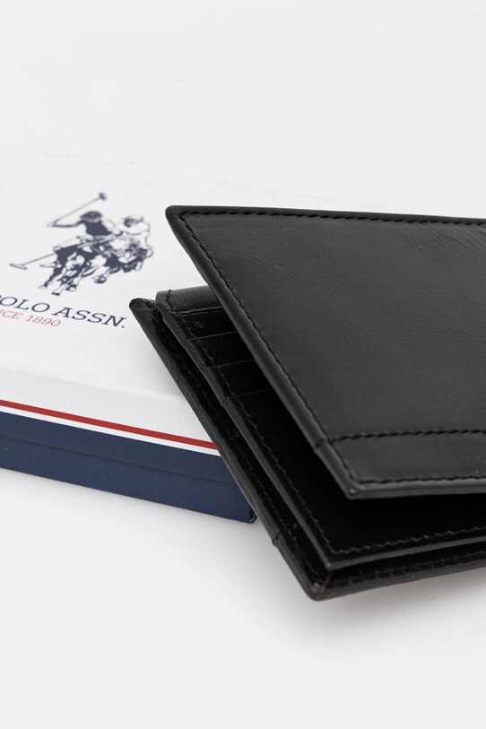 Δερμάτινο πορτοφόλι U.S. Polo Assn. Sti.H Wallet μαύρο AIUS82353MHA