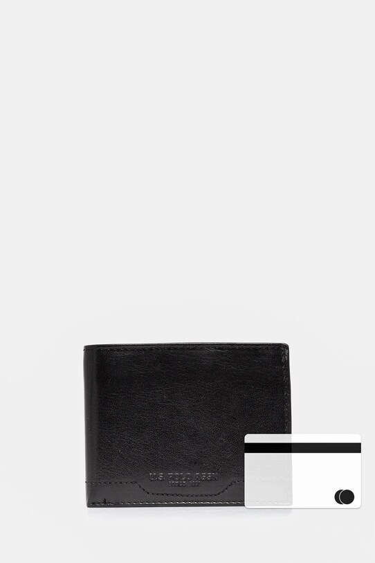 Δερμάτινο πορτοφόλι U.S. Polo Assn. Sti.H Wallet AIUS82353MHA μαύρο