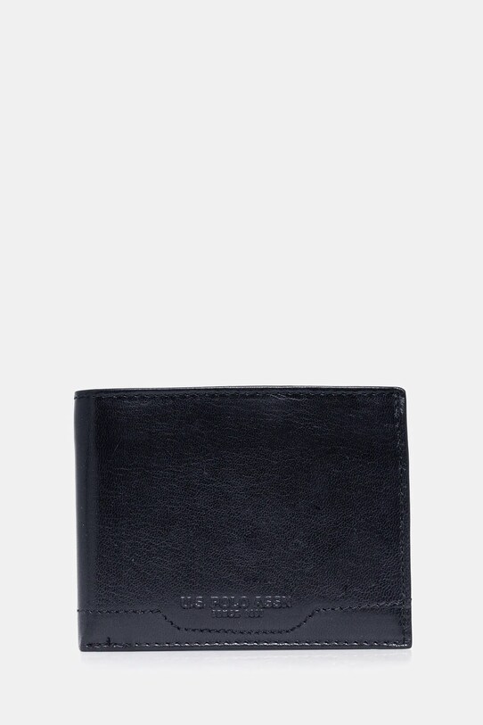 Шкіряний гаманець U.S. Polo Assn. Sti.H Wallet лицьова шкіра темно-синій AIUS82352MHA