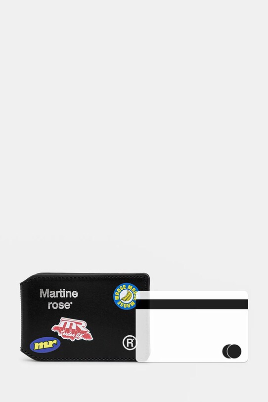 Kožni etui za kartice Martine Rose Oyster Card Wallet crna 1150LP16030