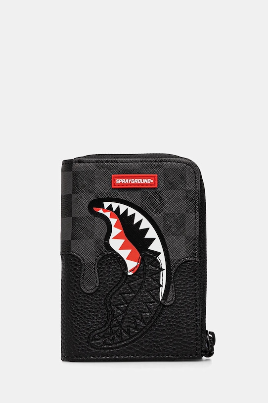 Novčanik Sprayground imitacija zrnate kože crna 910W7477NSZ