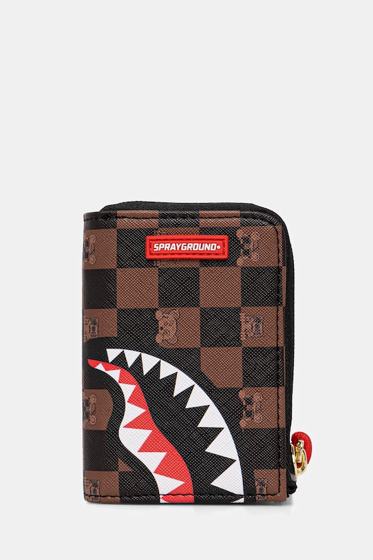 Sprayground portafoglio finta pelle fiore marrone 910W7508NSZ