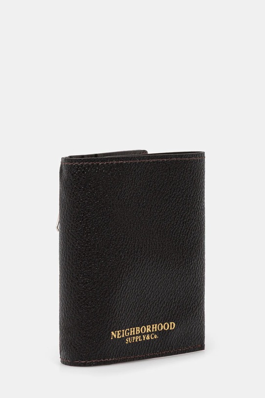 NEIGHBORHOOD portfel COATED WALLET 251MVNH.AC01 brązowy SS25