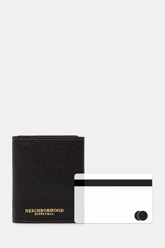 NEIGHBORHOOD portfel COATED WALLET 251MVNH.AC01 brązowy