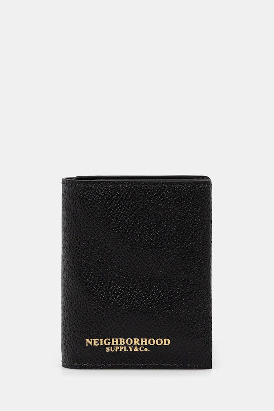 NEIGHBORHOOD wallet COATED WALLET grain leather black 251MVNH.AC01