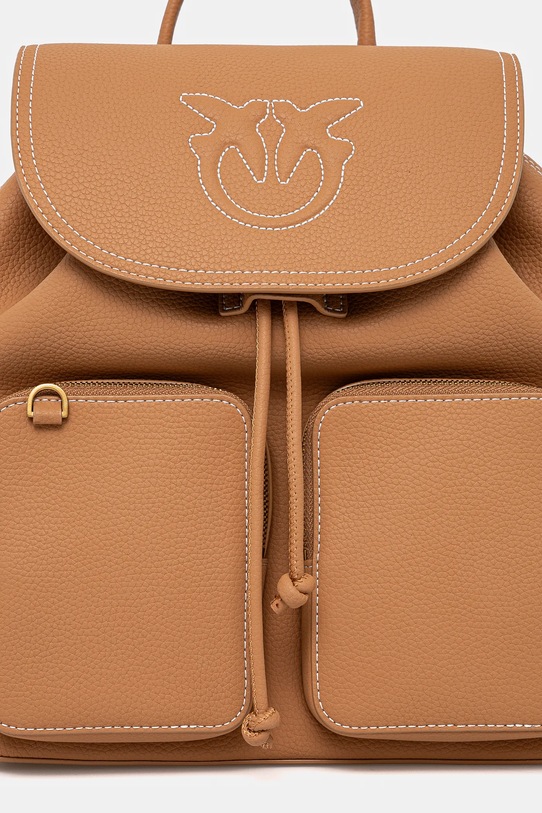 Kožený ruksak Pinko hnedá 104351.A1LF