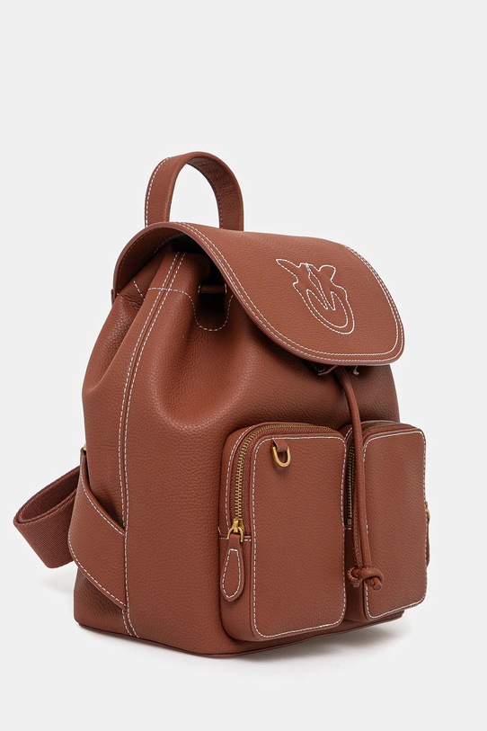 Kožni ruksak Pinko 104351.A1LF smeđa SS25