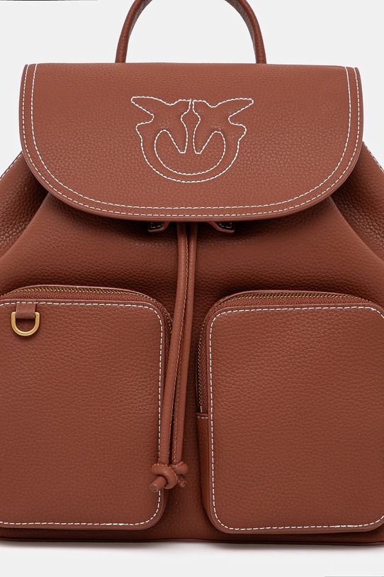 Kožni ruksak Pinko smeđa 104351.A1LF