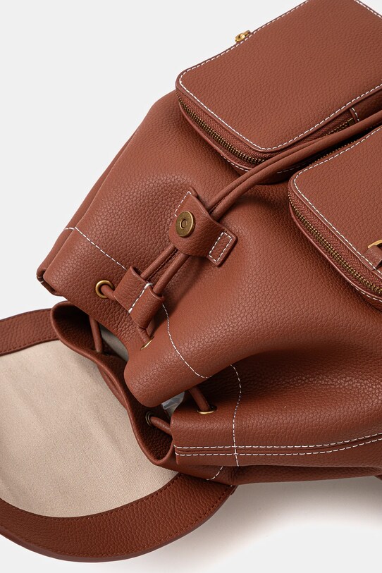 Шкіряний рюкзак Pinko 104351.A1LF коричневий