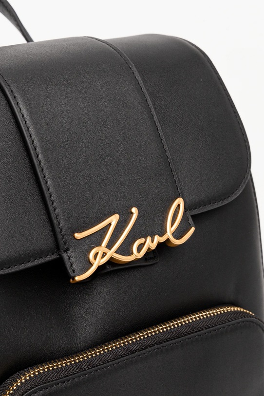 Кожена раница Karl Lagerfeld черен A1W30019