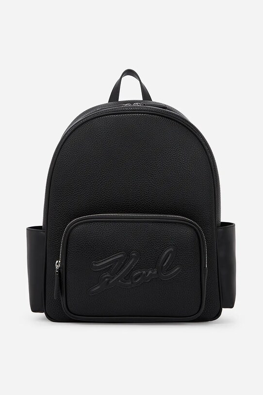 Σακίδιο πλάτης Karl Lagerfeld λείο δέρμα μαύρο A2W30124