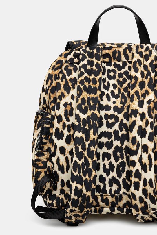 Doplňky Batoh GANNI Bucky Backpack Nylon Print A6527 hnědá
