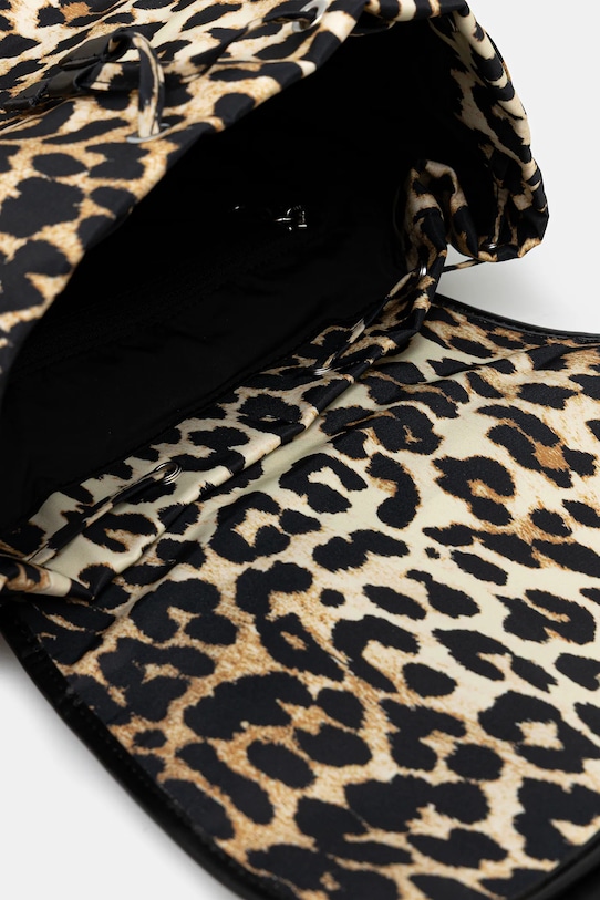 Batoh GANNI Bucky Backpack Nylon Print A6527 hnědá