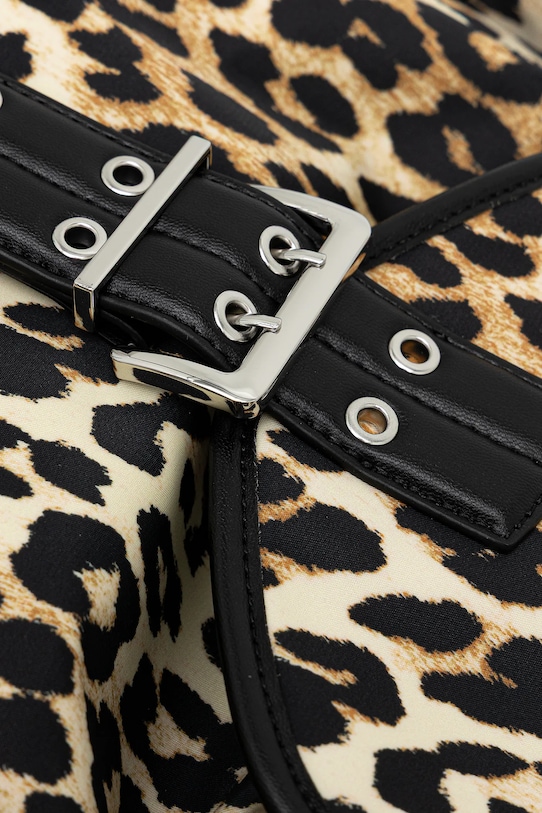 GANNI plecak Bucky Backpack Small Nylon Print brązowy A6617