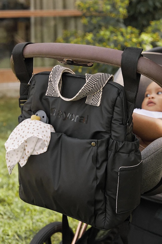 Ruksak Mayoral Newborn textilný čierna 19897.1S.Newborn.PPYH