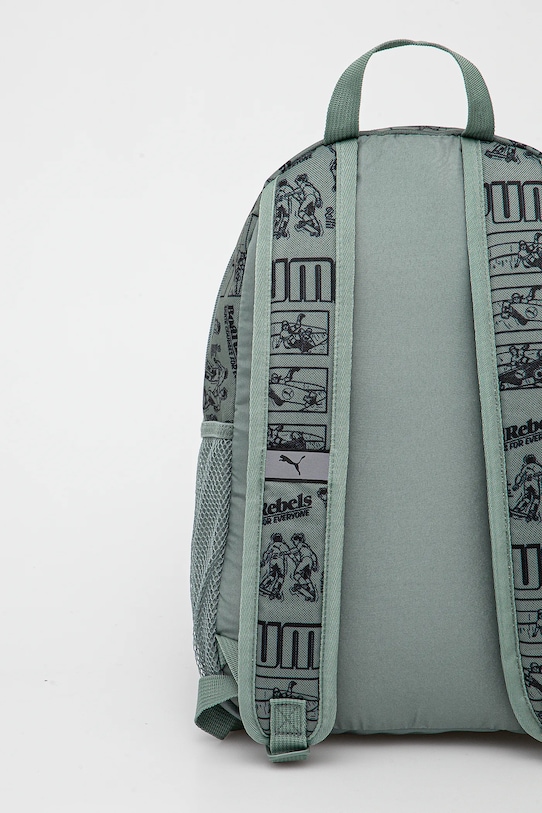 Băieți Puma ghiozdan copii PHASE AOP Small Backpack 091324 verde