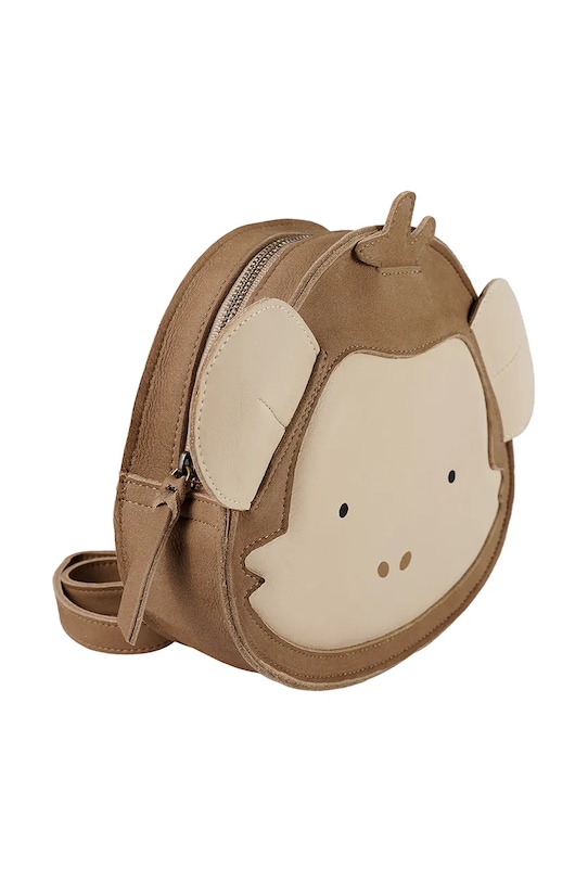 Detský kožený ruksak Donsje Kapi Special Backpack Monkey hnedá 5005221
