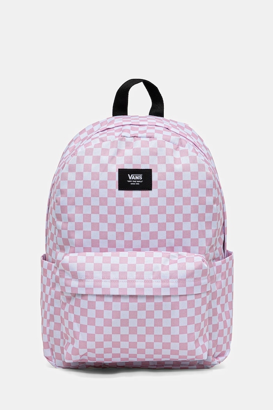 Vans plecak Old Skool Grom Check Backpack mieści A4 różowy VN000J3KD3X1