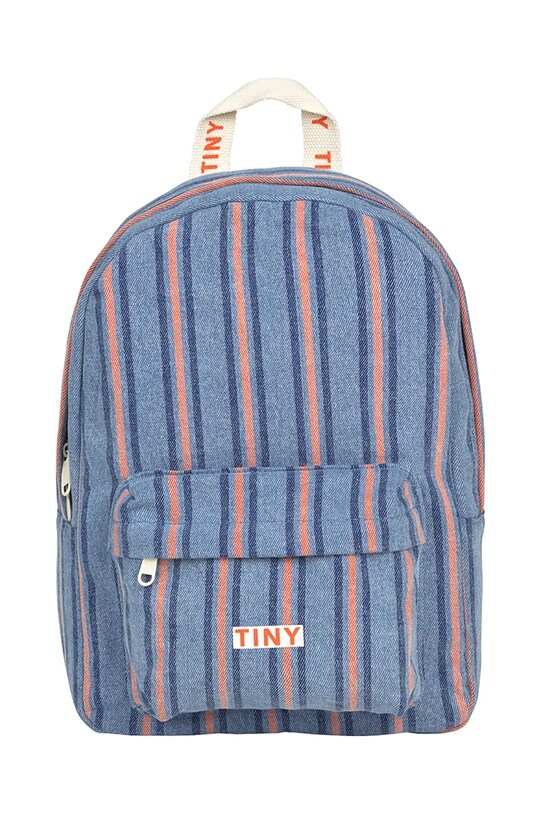 Tinycottons gyerek hátizsák STRIPES DENIM BACKPACK textil kék SS25.398