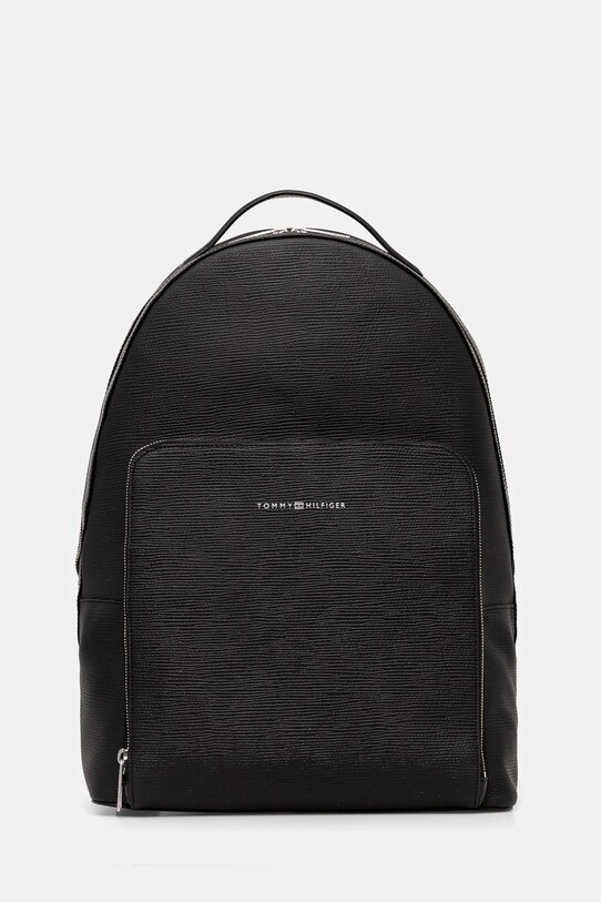 Tommy Hilfiger plecak skórzany skóra licowa czarny AM0AM13072