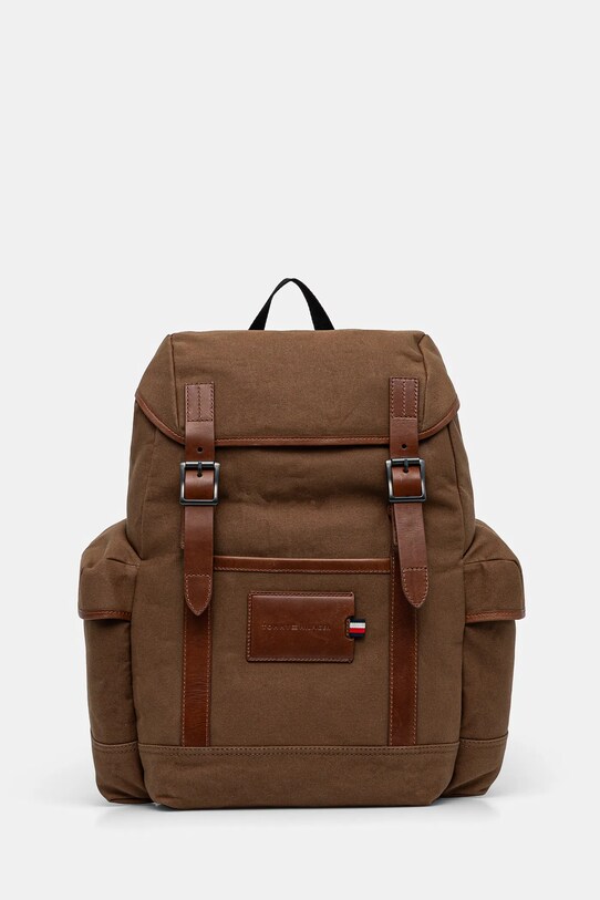 Tommy Hilfiger plecak skóra licowa brązowy AM0AM13075