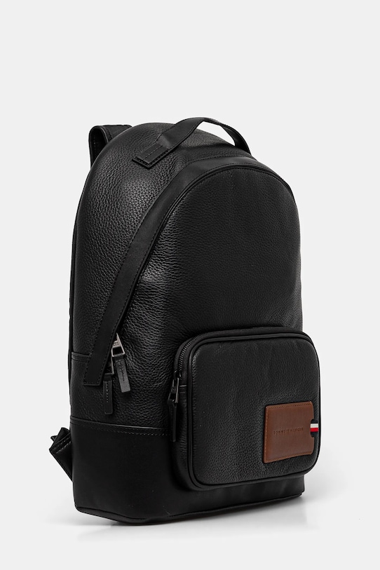 Kožený batoh Tommy Hilfiger AM0AM13076 černá SS25