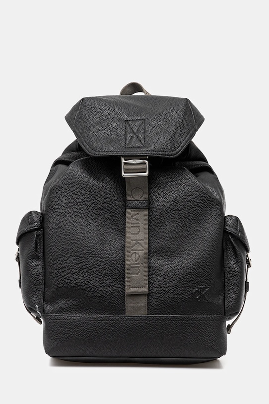 Ruksak Calvin Klein Jeans imitácia kože čierna LV04G3077G