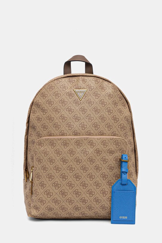 Σακίδιο πλάτης Guess MILANO απομίμηση λείου δέρματος μπεζ HMMILO.P5219