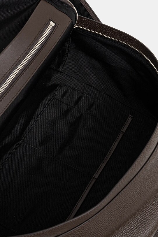 Δερμάτινο σακίδιο Bally MAK04J καφέ