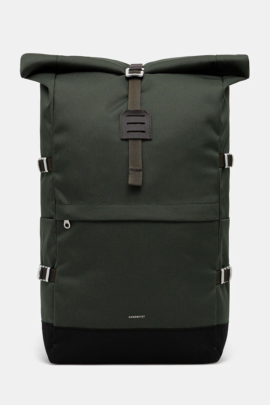 Ruksak Sandqvist Icon Rolltop L bez uzorka zelena 251305606