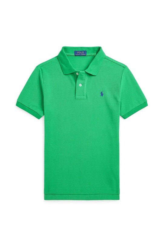 Детское хлопковое поло Polo Ralph Lauren хлопок зелёный 323708857182