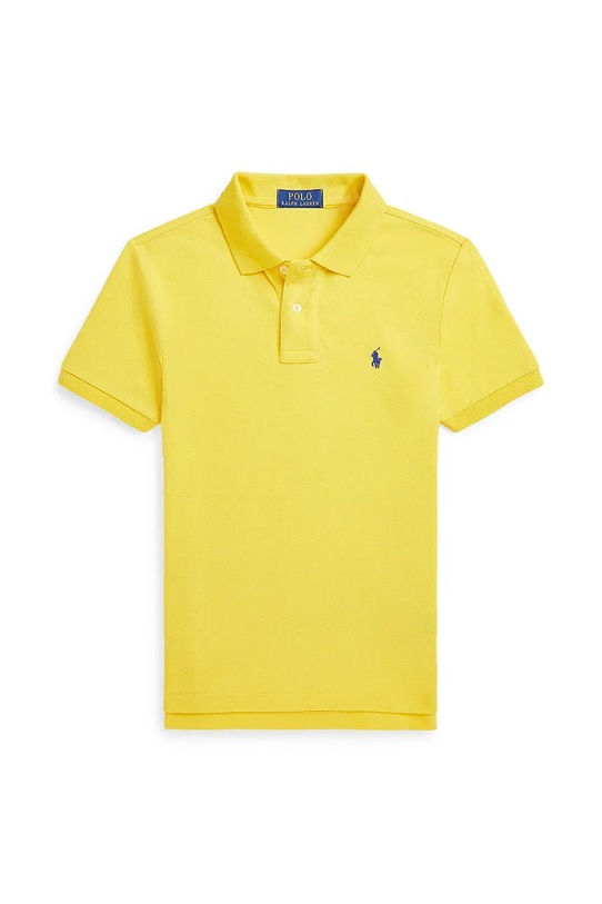 Детска памучна тениска с яка Polo Ralph Lauren памук жълт 323708857184