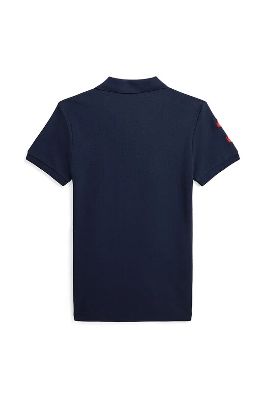 Детское хлопковое поло Polo Ralph Lauren 323708861113 тёмно-синий SS25
