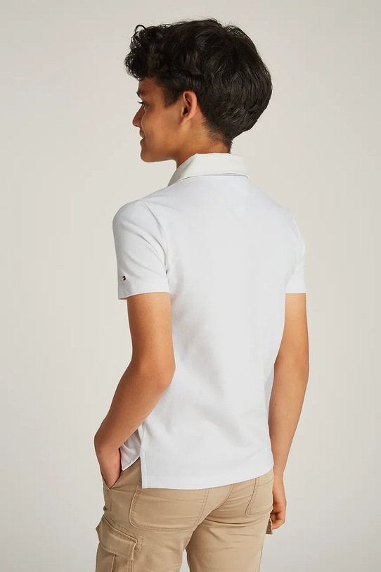 Tommy Hilfiger polo bambino bianco KB0KB09332.116.122.PPYA